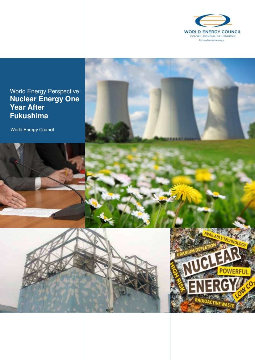 World Energy Perspective Nuclear Energy One Year After Fukushima World Energy Council