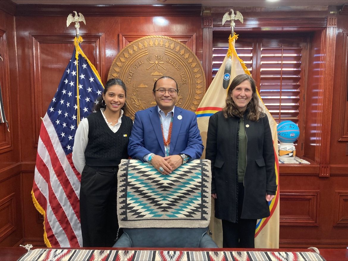 Members of the US Member Committee with the President of the Navajo Nation, Buu Nygren