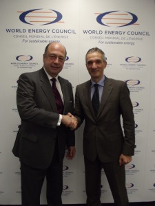 Guillermo Bravo (left), Senior Vice President, Strategic Relations at Abengoa; and Christoph Frei, Secretary General at the World Energy Council